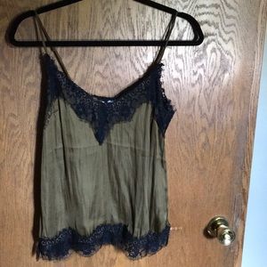 H&M Khaki Lingerie Tank Top
